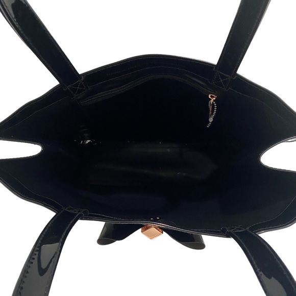 Ted Baker London Black Large Knot Bow Icon Tote Bag - shiny - black - Large - Picture 7 of 15